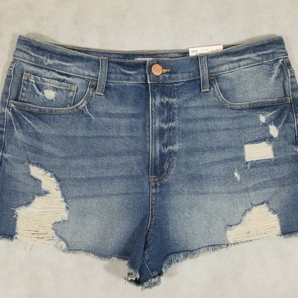 So Jean‎ Shorts Womens Size 17 Junior Denim Jeans Mom Short Cut Off Distressed